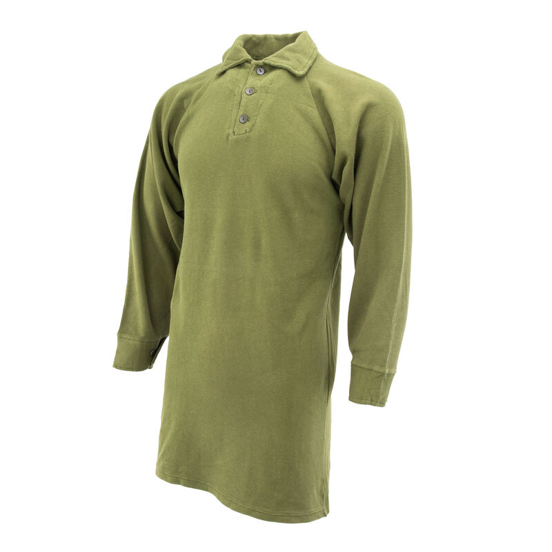 Danish Royal Army OD Long Sleeve Polo Shirt | Issued, , large image number 2